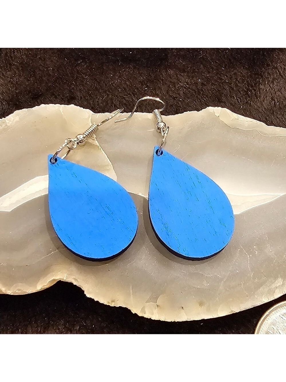 💥4 for $25💥 Laser-cut Tear Drop Shape Wood Earrings